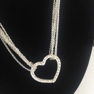 Sterling silver zc heart necklace.